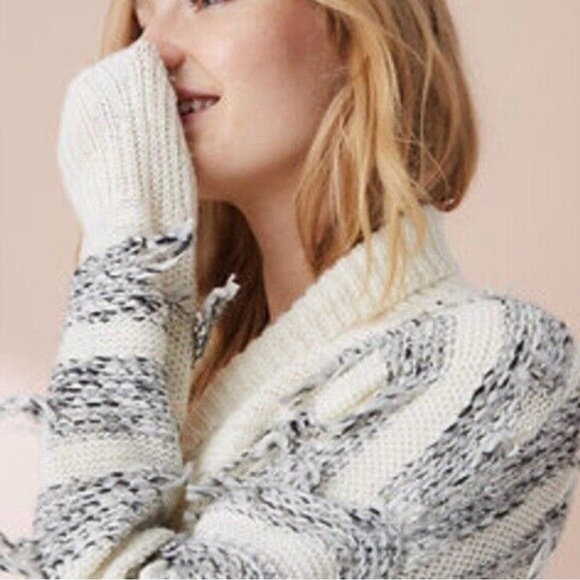 Lou & Grey Fringe Out Mock Neck Sweater, Size Small - Picture 2 of 16